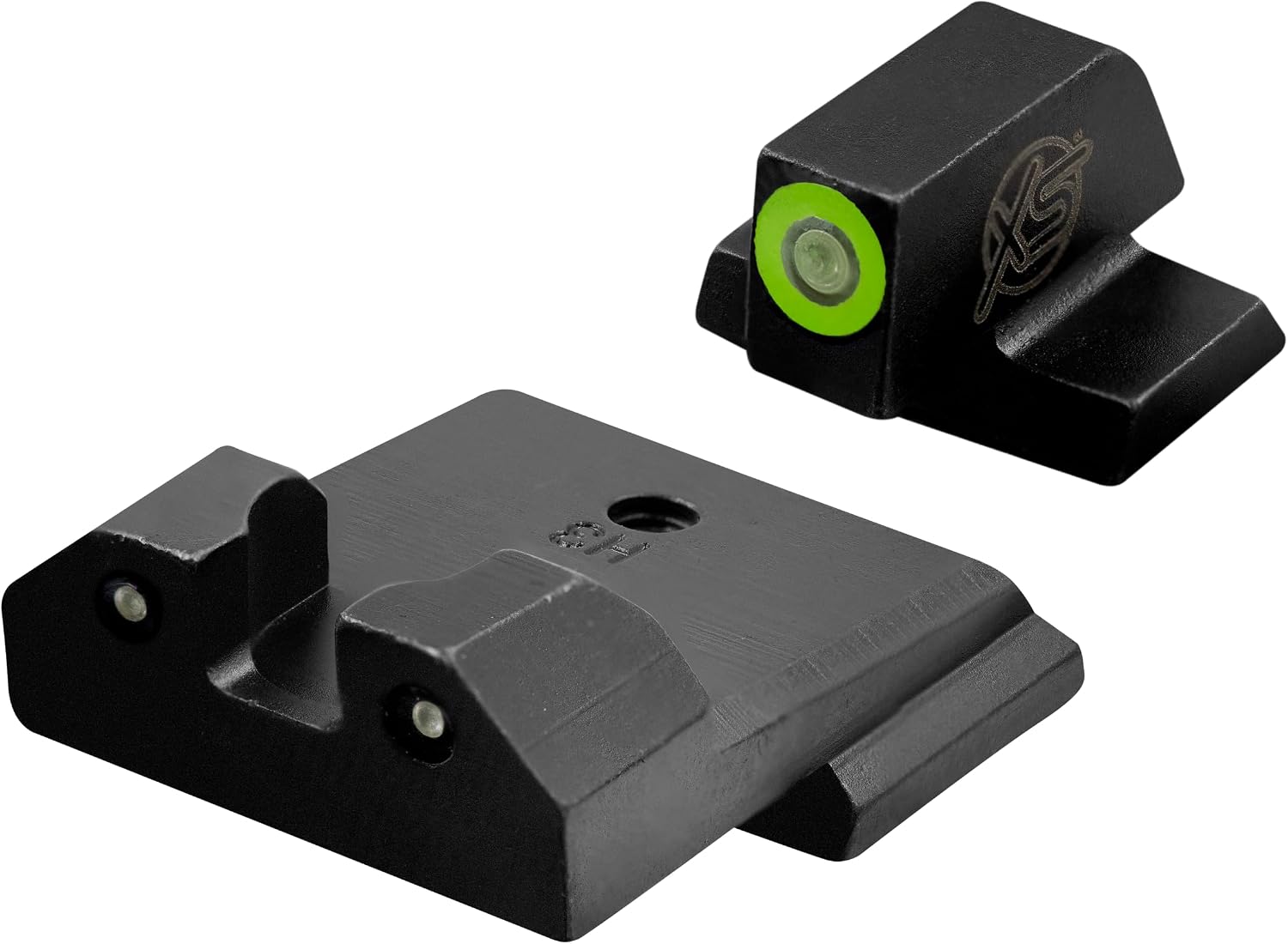 XS SIGHTS R3D Tritium Night Sight Green Compatible with Smith & Wesson M&P & M2.0 Shield, Shield Plus, Shield OR, Shield X; Glow in The Dark Tritium