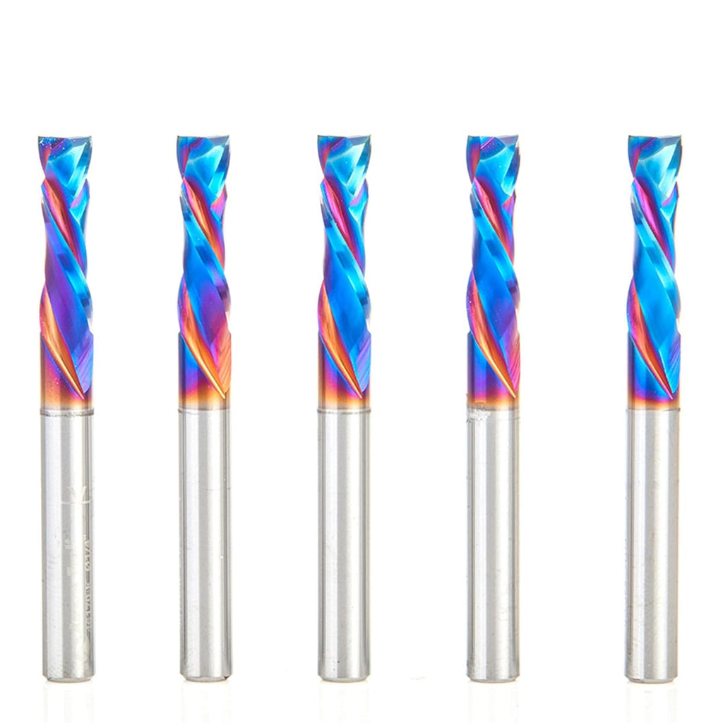 Amana Tool Spektra Extreme Tool Life Coated CNC Compression Spiral Router Bit, 46170-K-5 5-Pack, 1/4 D x 7/8 CH x 1/4 Shank x 2-1/2 Inch Long 2 Flute