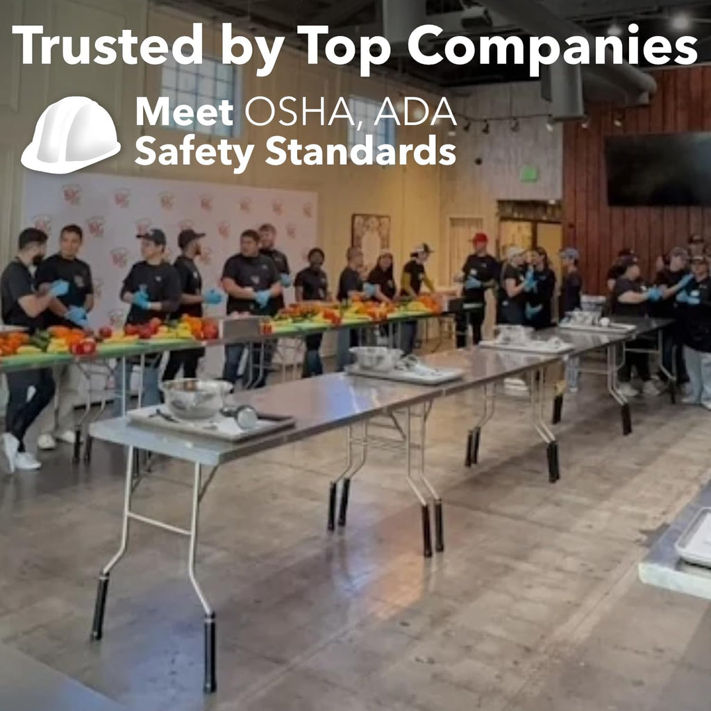 Lift Your Table® Folding Table Risers - Counter, Bar, or XL Height Extenders - Made in the USA, Heavy Duty Extensions Raise Bent Leg Folding Tables (Set of 4) (10 Sets - Counter Height (Movable Foot))