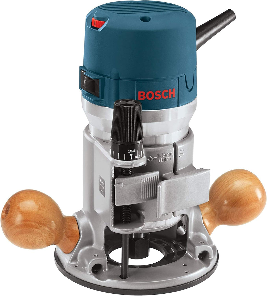 Bosch 1617EVSPK 12 Amp 2-1/4-Horsepower Plunge and Fixed Base Variable Speed Router with RA1054 Deluxe Router Edge Guide With Dust Extraction Hood & Vacuum Hose Adapter