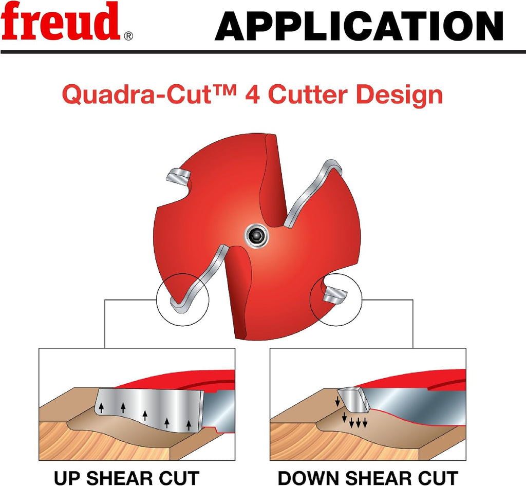 Freud 99-516: 3-1/2' (dia.) Raised Panel Bit with 1/2' shank, 1/2' carbide height