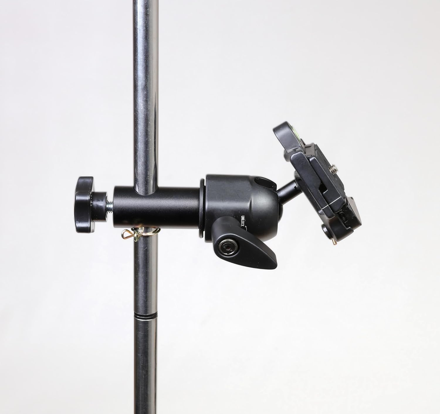 Hammers Height Adjustable Prone Benchtop Standing Bullseye 5/8' Stainless Steel Pole Competition Spotting Scope Stand with Bench Mount Plate Crossbar Swivel Ball Head Tripod Base