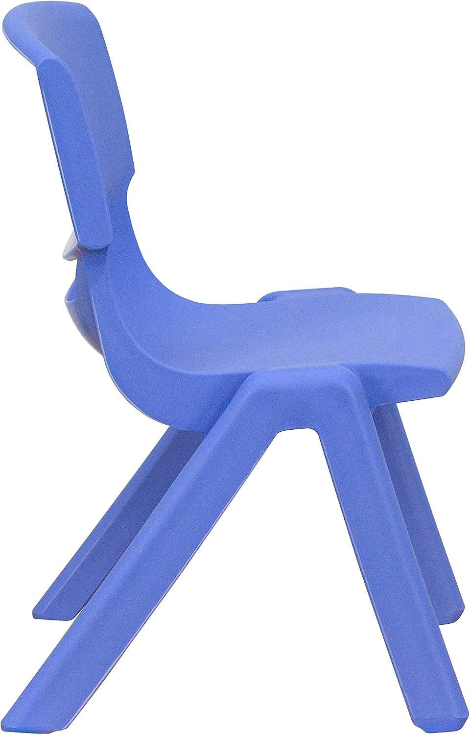 EMMA + OLIVER 23.625' W x 47.25' L Blue Plastic Activity Table Set-6 Chairs