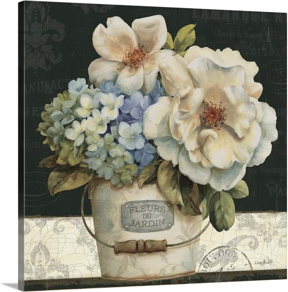 CANVAS ON DEMAND French Vases I Canvas Wall Art Print by Lisa Audit, Contemporary, Vintage, Traditional, Home Decor, Artwork, 36'x36'