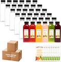 BAKHUK 324pcs 16oz Empty Plastic Juice Bottles with Caps, Plastic Water Bottles with Lids, Reusable Clear Bulk Beverage Containers for Juice, Milk and Other Beverages(3 Package)