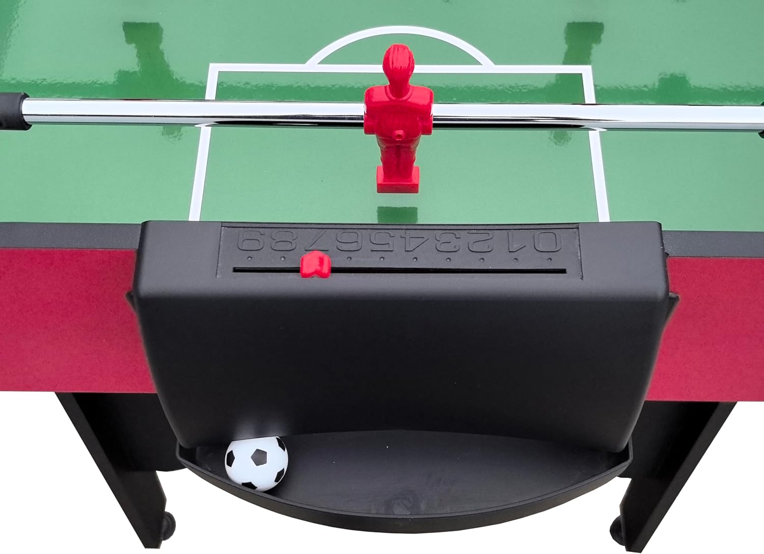 48'' Soccer Table, Large Size Foosball Game Table for Adult, Football Table with Cup Hloders & Sturdy Leg for Game Rooms & Parties, Red