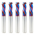 Amana Tool Spektra Extreme Tool Life Coated Solid Carbide CNC Compression Spiral Router Bit, 46011-K-5 5 Pack, 3/8 D x 7/8 CH x 3/8 Shk x 3 L 3 Fl