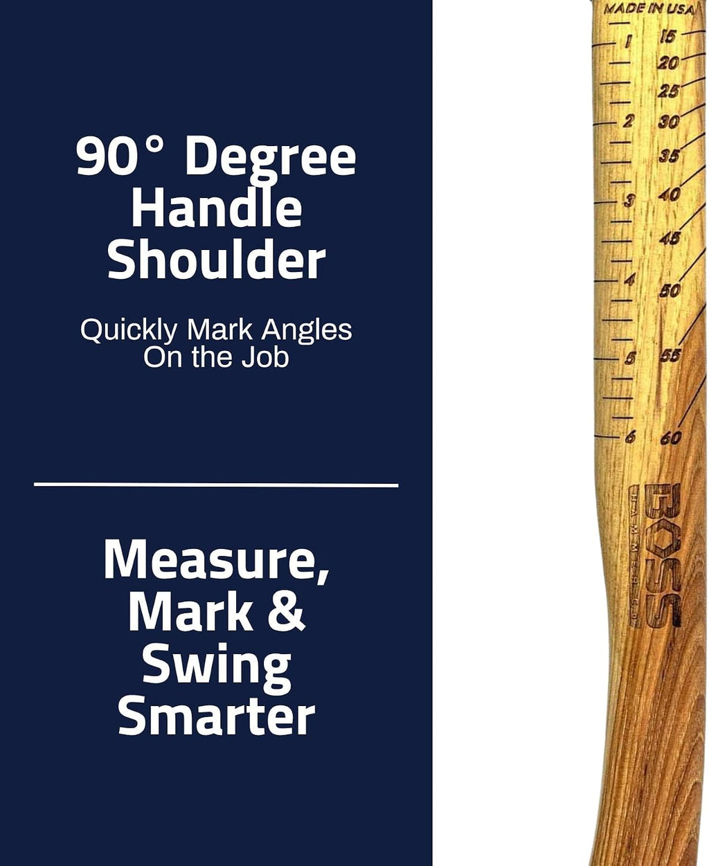 Boss Hammer 14 oz. Ti64 Construction Grade Titanium Hammer - Tennessee Hickory Handle - Framing Square, Rip Claw Design, Magnetic Nail Starter, Milled Face - Made in the USA - BH14TIHI18M