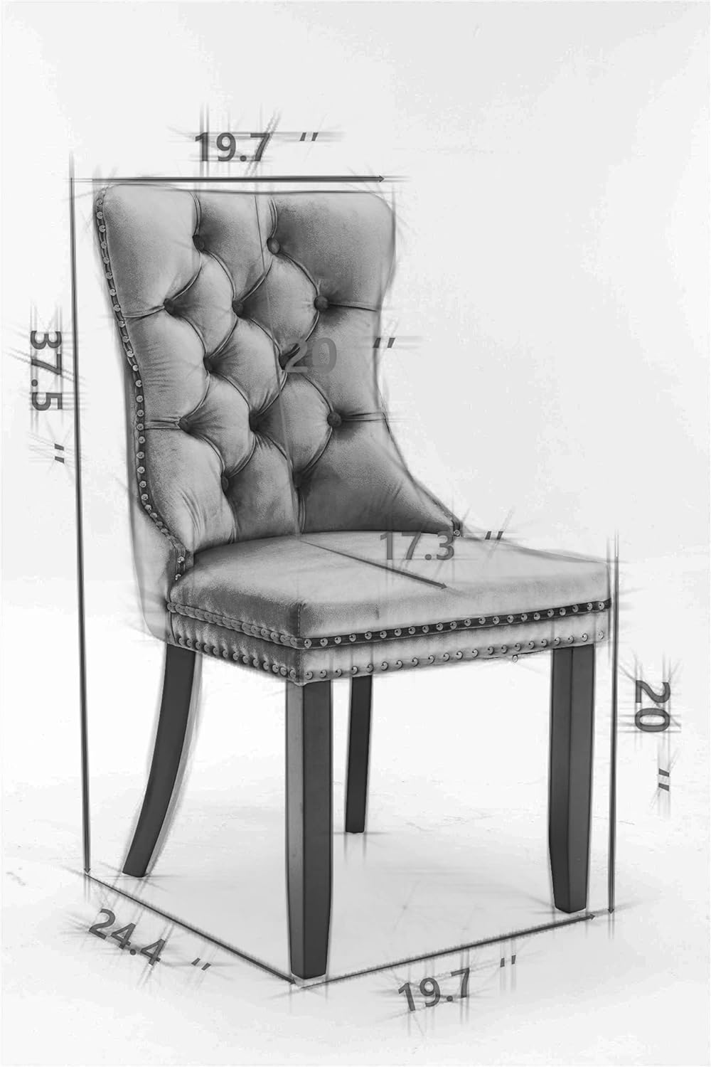 HomVent 5 Piece Rectangular Glass Dining Table Set, Tempered Glass Dinner Table Set for 4 Kitchen Table Set with 4 Velvet Upholstered Chairs for Kitchen Dining Room