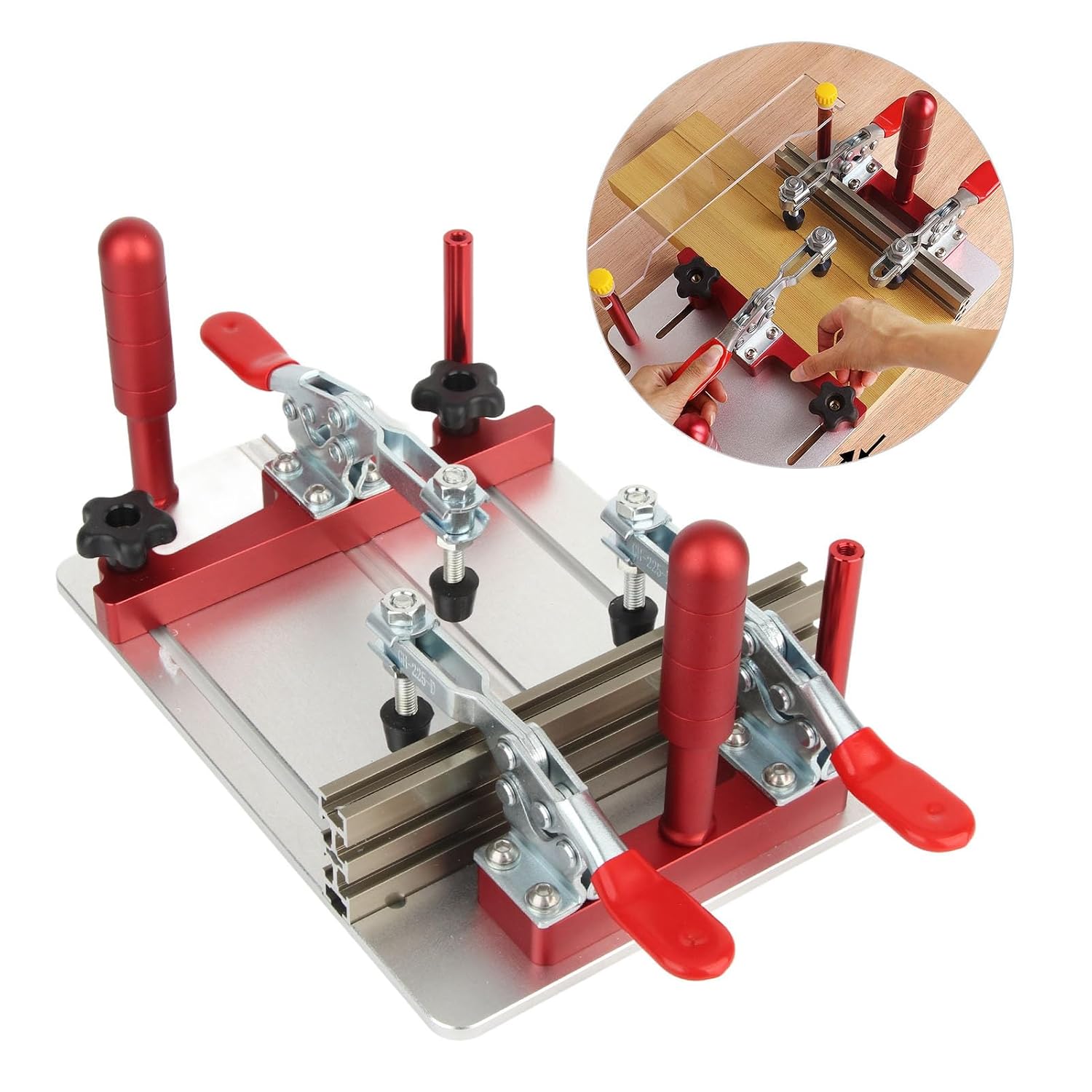 Router Table Coping Sled, Aluminum Router Table Coping Sled, Professional Rail Safety Coping Sled for Cabinet Door