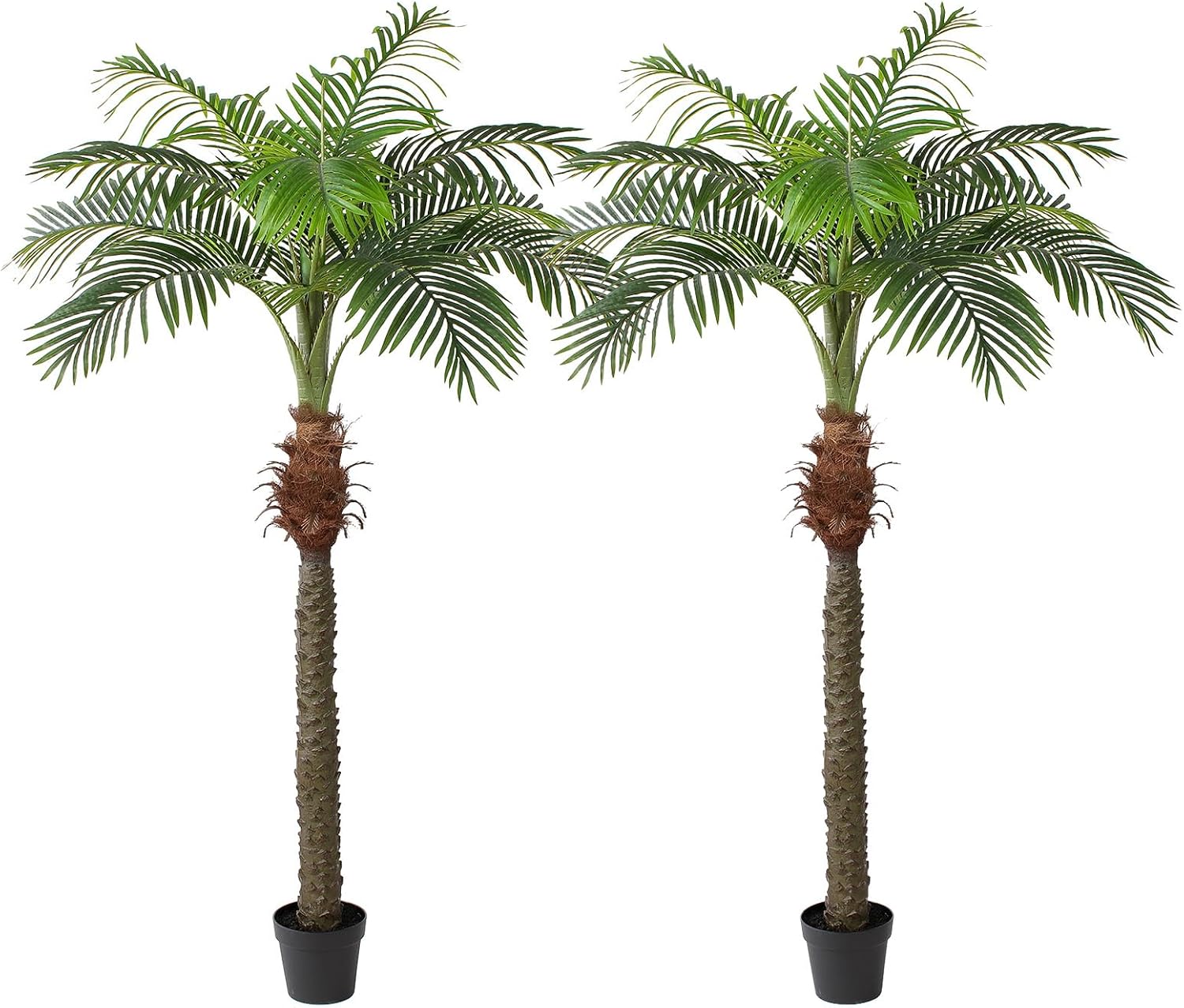 YEPDIN 2 PCS Fake Palm Tree 7 FT,Tall Artificial Palm Trees for Outdoor Indoor Decor,Faux Phoenix Palm Plants for Outside Patio Pool Coastal Home Office Living Room