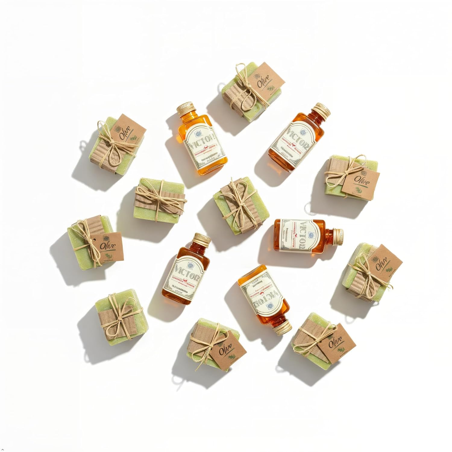 Guest Bathroom Toiletries Bundle – 170 Piece Hospitality Amenity Set with Shampoo, Conditioner, Shower Gel, Lotion & Hand-Wrapped Olive Oil Soaps for Hotels & Rentals
