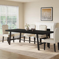 GarveeHome Industrial Dining Table for 8-10 People, 86.61' Long Large Kitchen Table with Sturdy Metal Frame, Rectangular Counter for Dinner, Kitchen, Dining Room (Black, 87' Non-extendable)