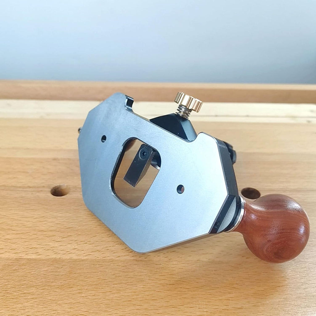 Bench Hand Plane,Trimming Plane,Wood Planer,Router Plane Adjustable Trimming Aluminum Alloy Wood Handle Woodworking Hand Planer