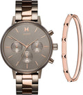 MVMT Rise Mini Women's Watch 3 Hand Quartz Stainless Steel Case and Link Bracelet Water Resistant Premium Minimalist Vintage Timepiece Gift for Her 30mm