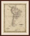 First Avenue Art & Framing Home Decor | Quality Framed Artwork | Interior Accents | Johnson's Map of South America - MAPS (28'x32')