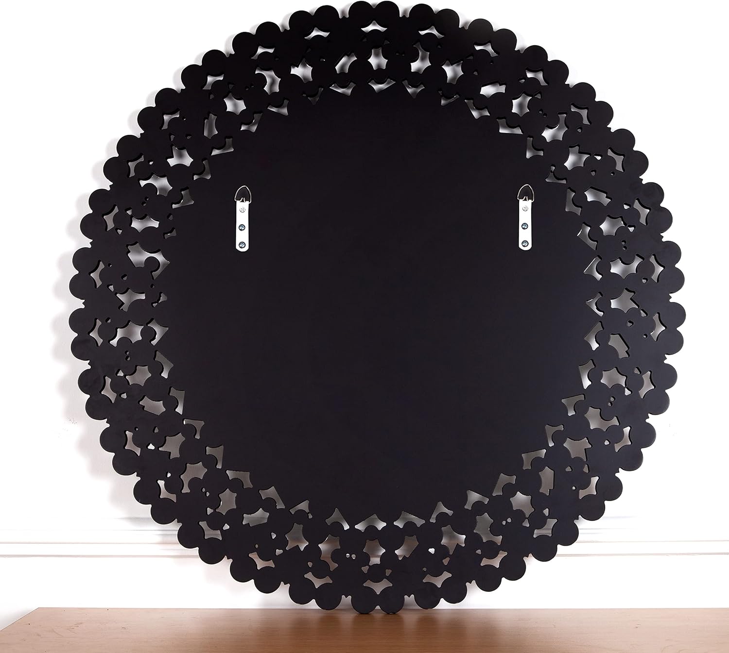 SHYFOY 34' Round Mirrors for Wall Decor,Oversize Jeweled Ornate Wall Mirror Decorative Accent Mirror Chic and Sparkly for Living Room Bathroom Bedroom Fireplace Home Decor