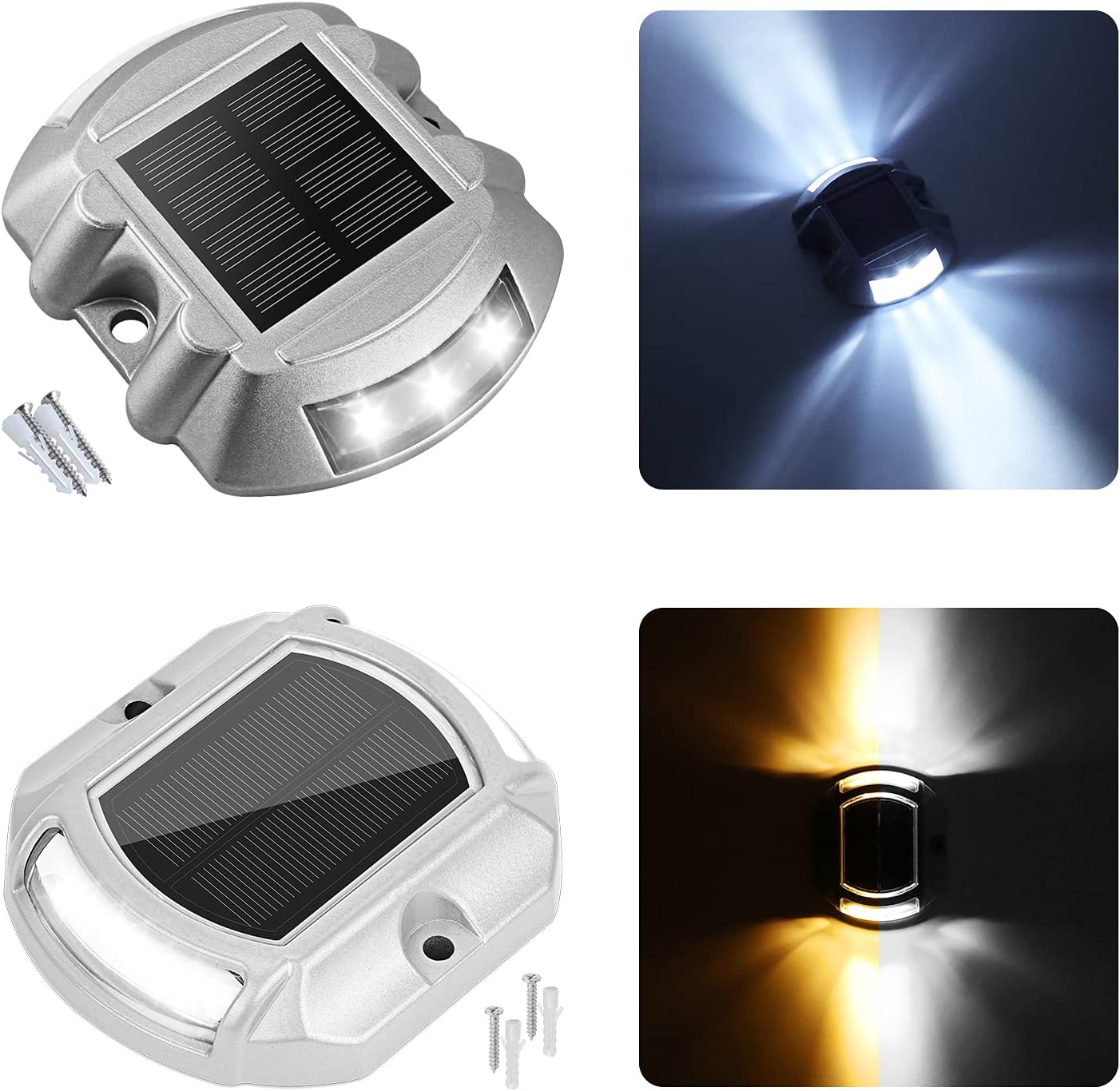 VOLISUN 16 Pack, Solar Driveway Dock Deck Lights