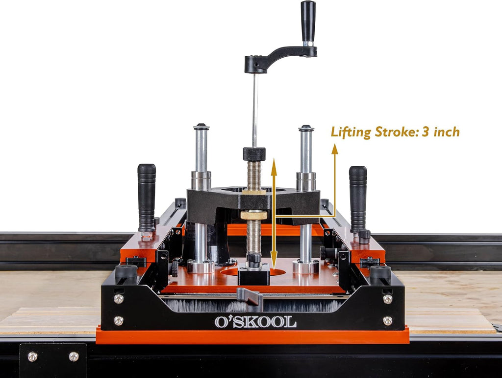 O'SKOOL Slab Flattening Router Sled with 3-Axis Gantry Jig and 3.5' Router Lift, Wood Slab Flattening Jig for Live Edge Slabs, Table Tops, River Tables, Cutting Boards and Workbenches, RTA012
