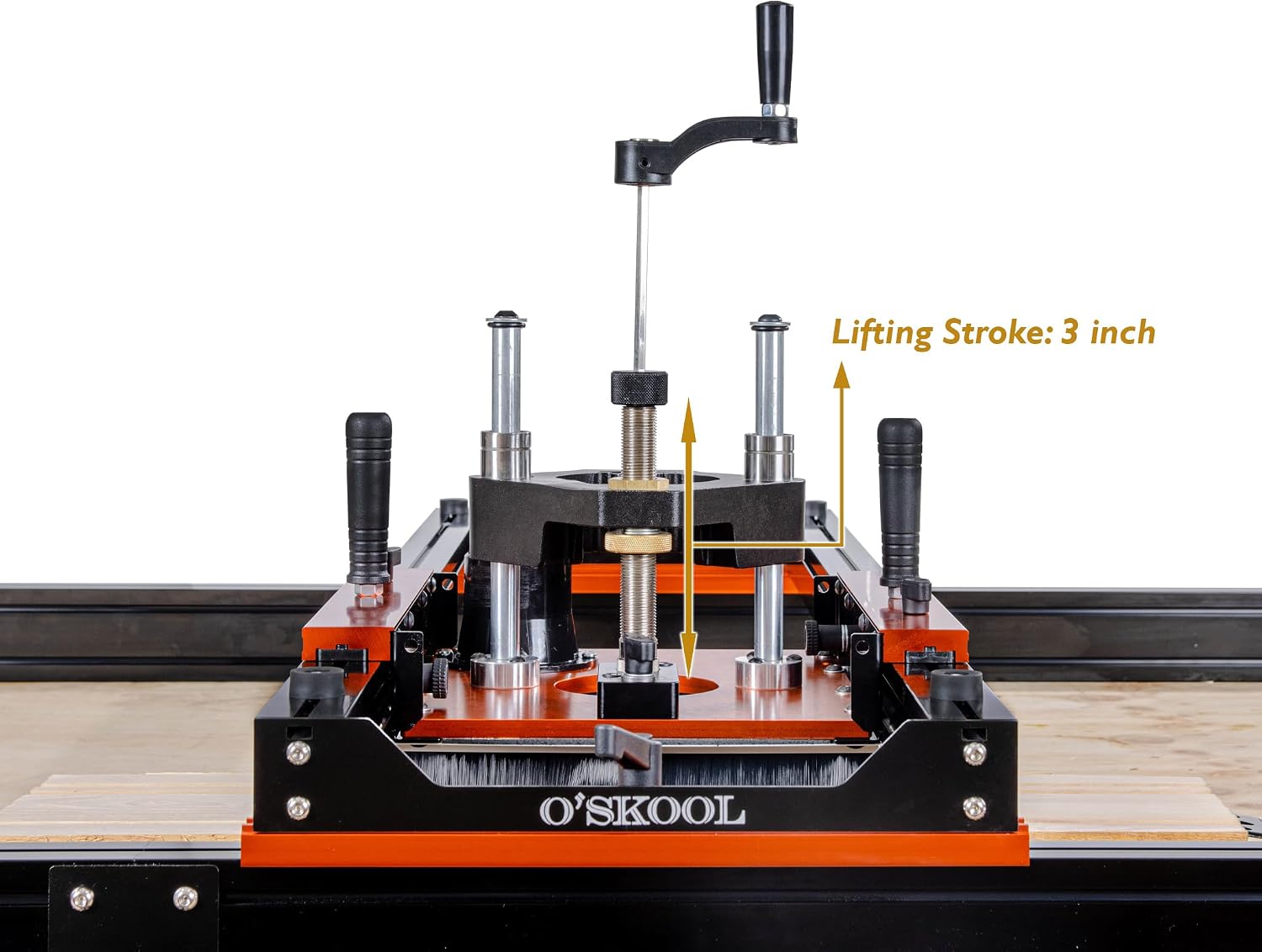 O'SKOOL Slab Flattening Router Sled with 3-Axis Gantry Jig and 3.5' Router Lift, Wood Slab Flattening Jig for Live Edge Slabs, Table Tops, River Tables, Cutting Boards and Workbenches, RTA012