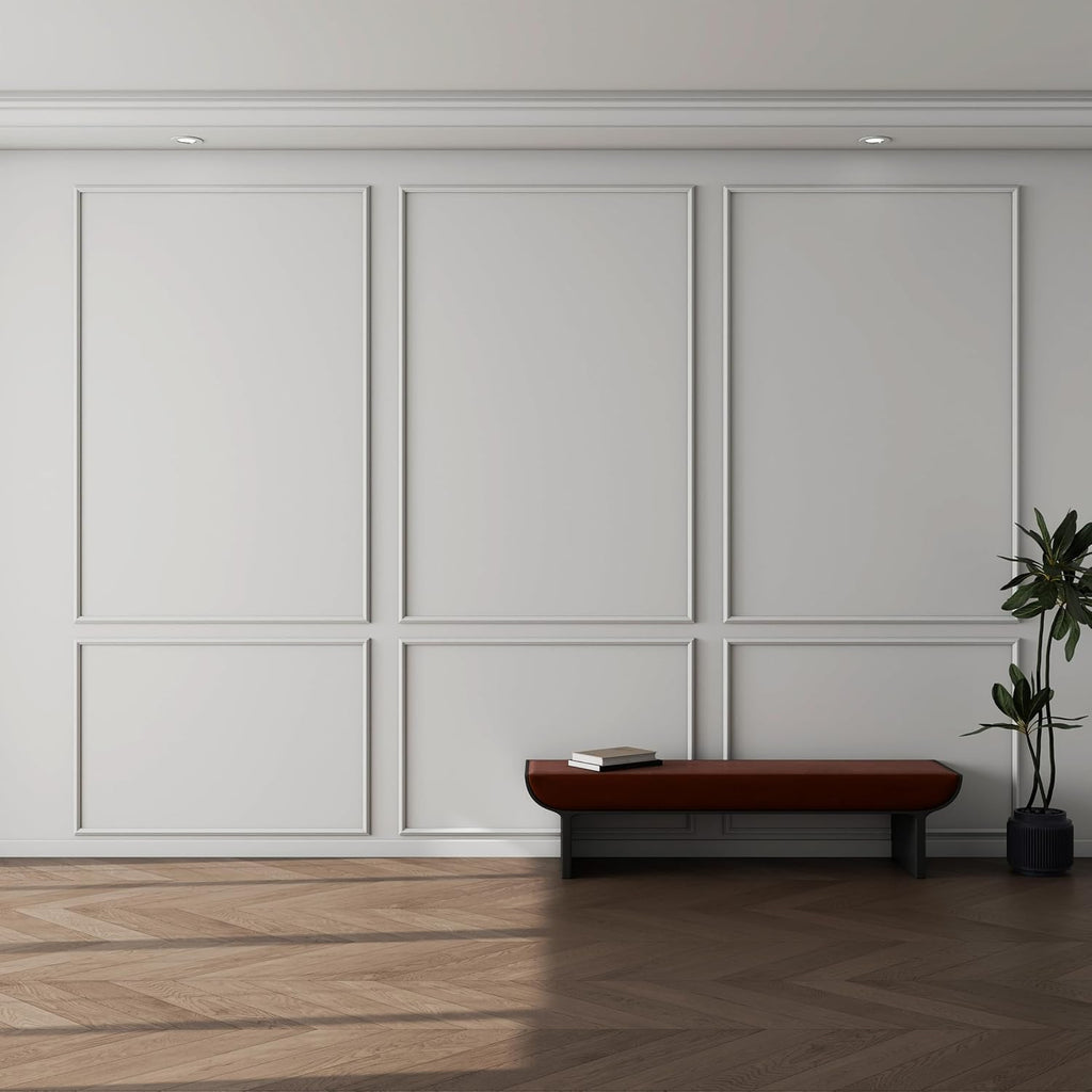 Pangda Peel and Stick Wall Molding Kit, 3D Premade Accent Molding Wainscoting Panel for Interior Wall Moulding Decor, Ready to Assemble Wainscoting Accent Panel(6 Set,39 x 63 in)