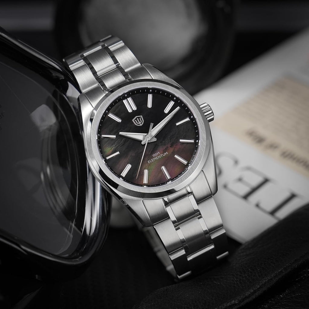 watchdives WD0003C Elementum Original Design Men Watch VH31 Sweep Second Quartz Watch 36mm Sapphire Crystal Luxury Wristwatch 100m Waterproof