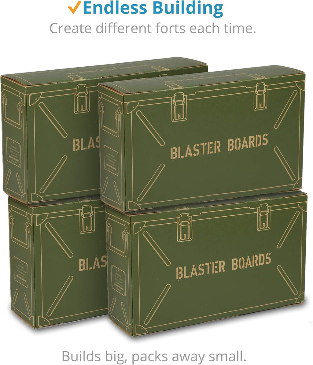 4 Pack - Kids Fort Building Kit - Creative Nerf War Playset - Build Nerf Bunker & Nerf Targets - Durable Nerf War Obstacles for Nerf Battles & Laser Tag