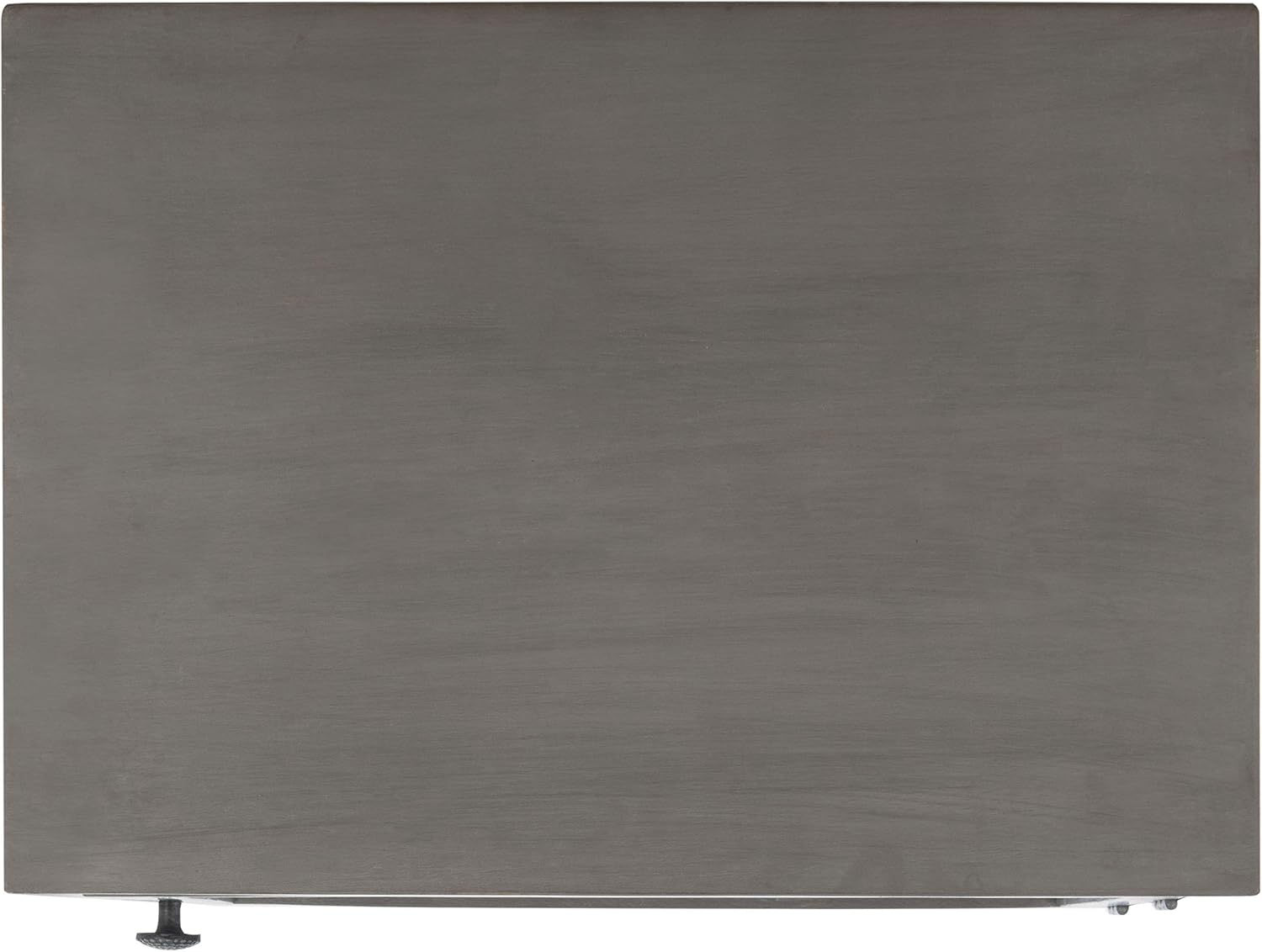 SAFAVIEH Furniture - Thea 1-Door Carved Nightstand - Grey Walnut - Mango Wood - Artisan Global Design - Ideal for Bedroom, 20'W x 14'D x 26'H - Fully Assembled (NST5300B)