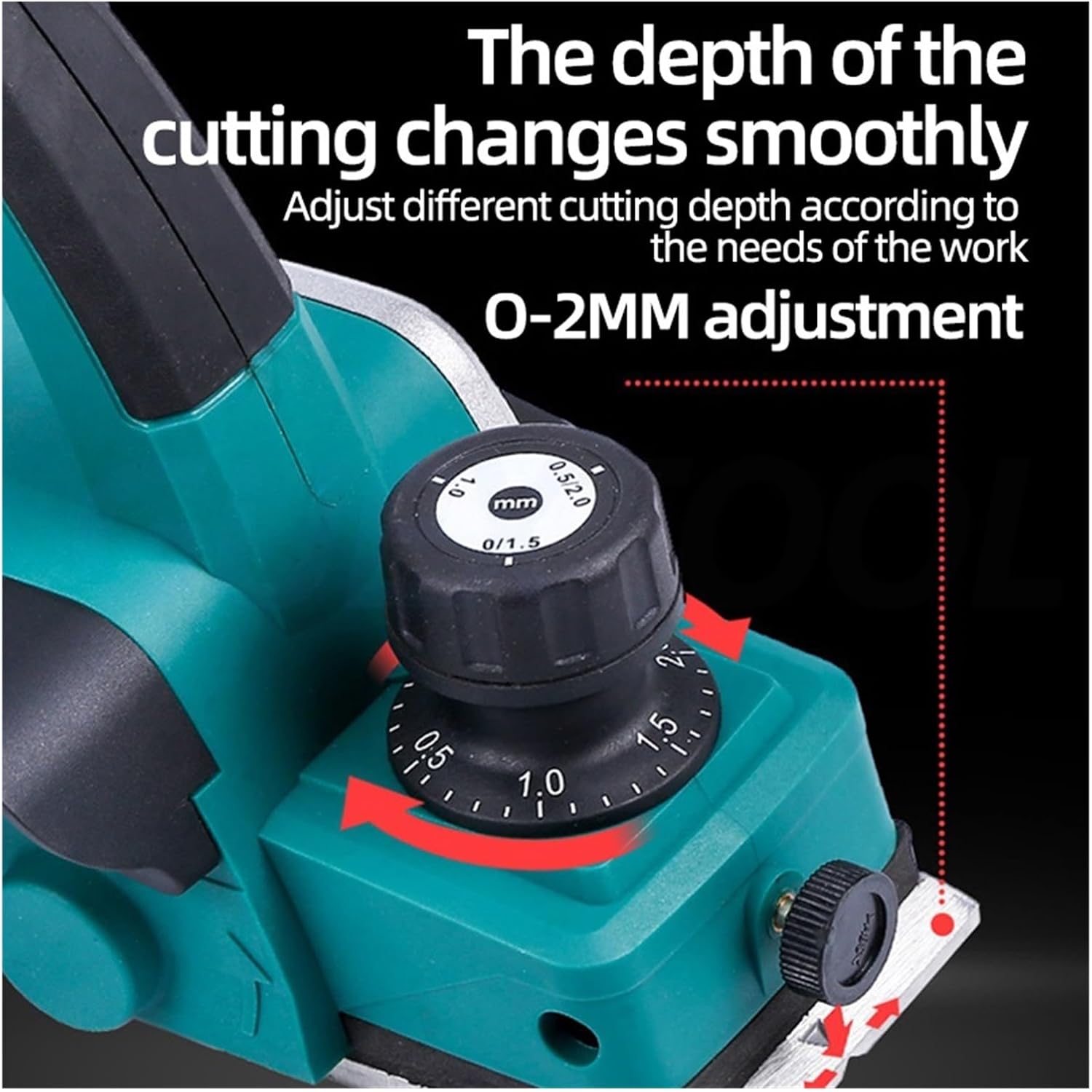 Handheld Electric Planer Cordless Wood Planing Mac Cordless Electric Hand Planer Home DIY Furniture Cutting Tool Router Trimmer Power Planer For Woodworking Fit 18V Batterying