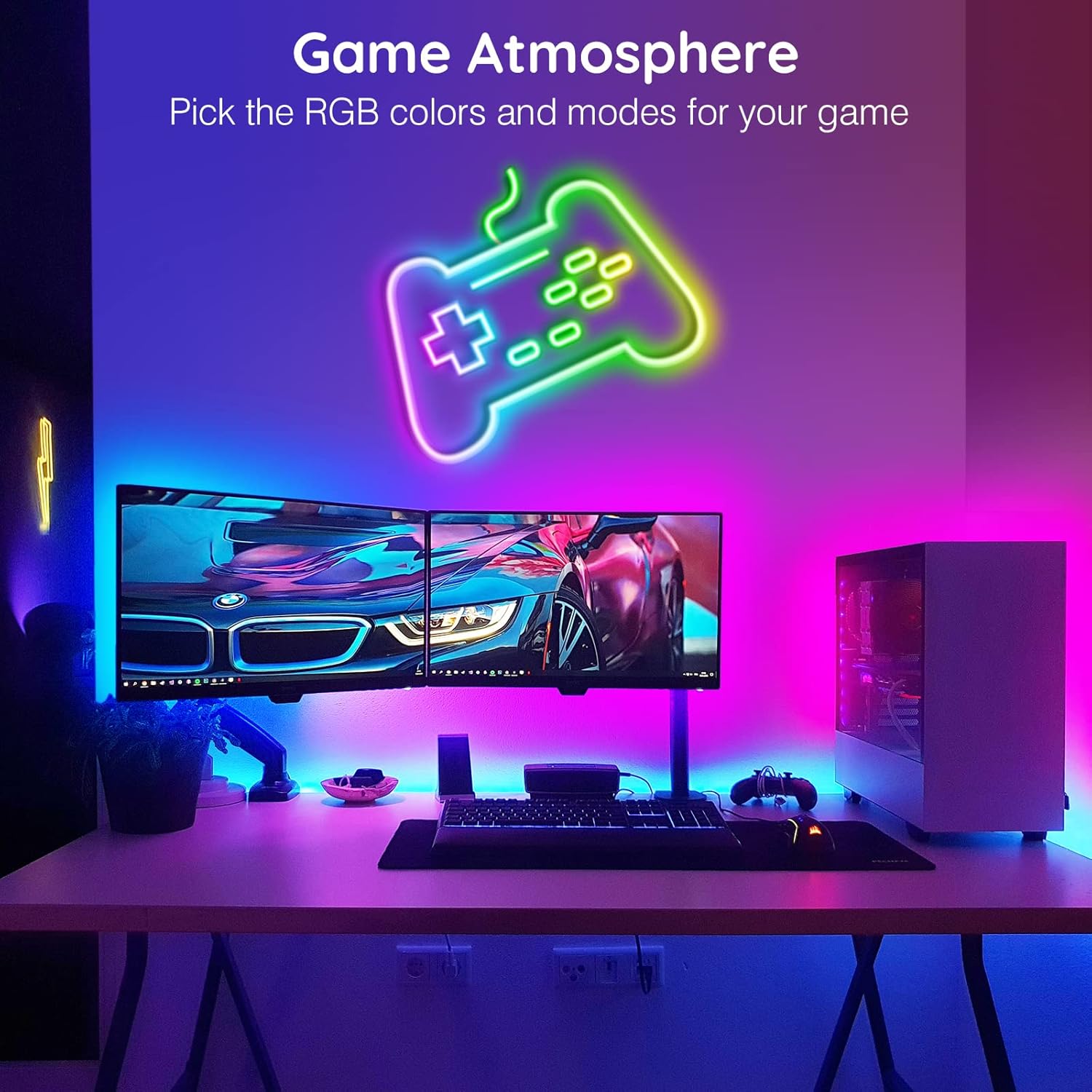 AILBTON 200Ft Neon Rope Lights,Flexible Led Rope Lights Control with App/Remote,Multiple Modes RopeLights,IP65 Outdoor RGB Led Neon Lights NonWater Resistant,Music Sync Gaming Led NeonLight Strip