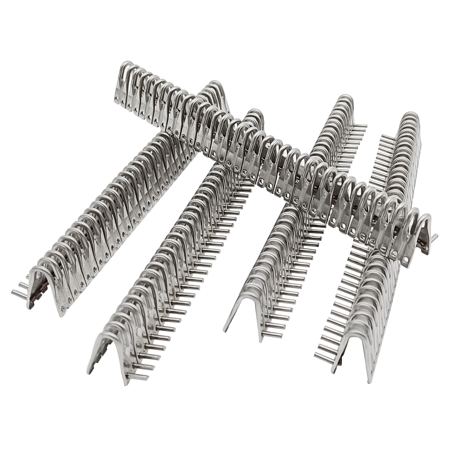 Conveyor Belt Lacing Fastener Set, 5-6mm High Performance Fasteners for Spliced Belts, 10pcs Stainless Steel Rivet Fasteners Belt with 5 Pins