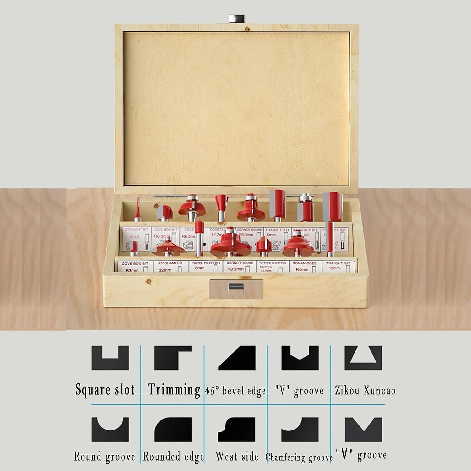 Portable Woodworking Router Slotting Cordless Compact Router, with 4 Bases, 5 Levels Adjustable, 20MM Depth Adjustable, Dust Hood, Electric Hand Laminate Trimmer Set Wood Routing Trimming