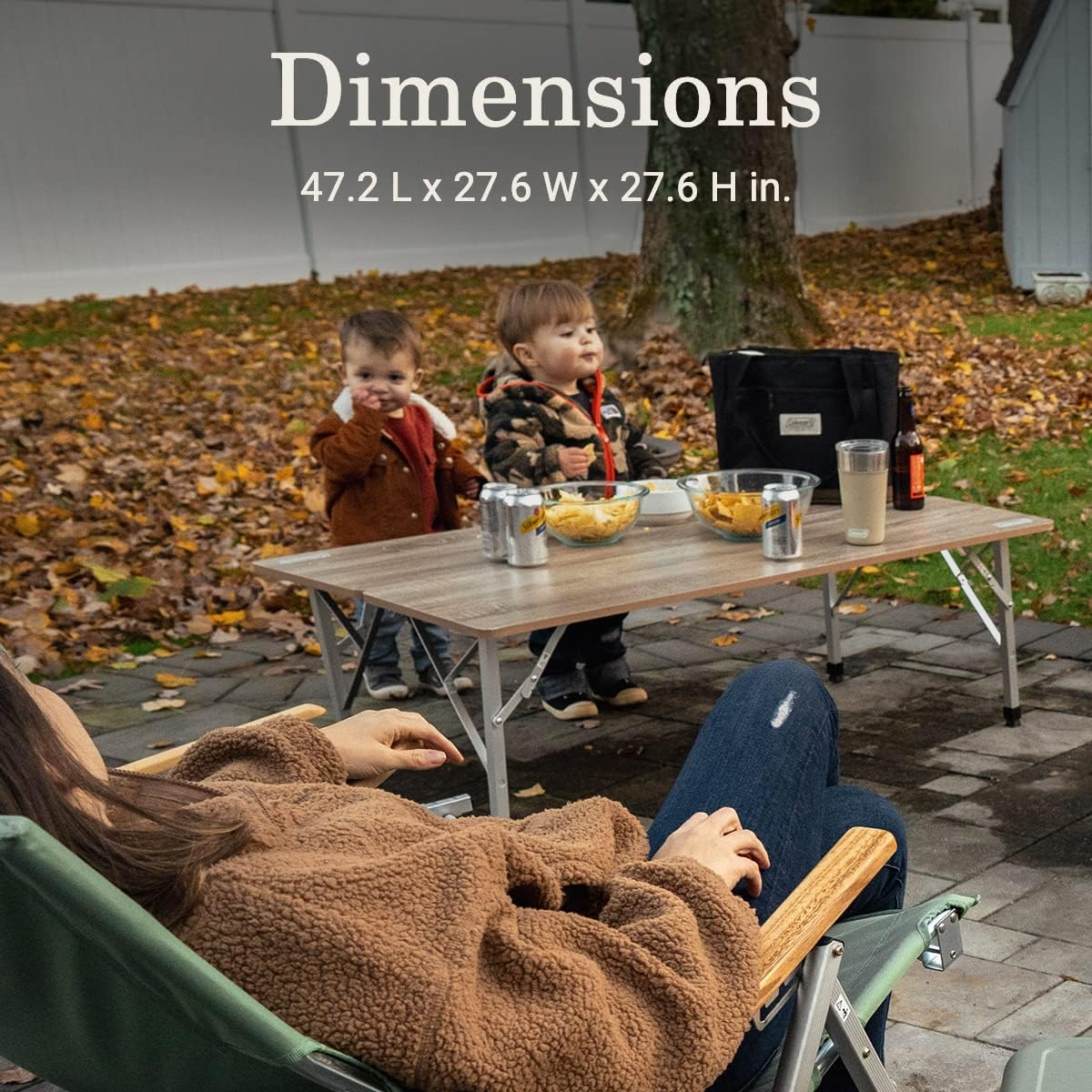 Coleman Living Collection Premium Outdoor Furniture Assortment, Lightweight & Weatherproof Chair, Table, Cot, & Bench for Backyard Patio or Campsite with Carry Bags & Handles