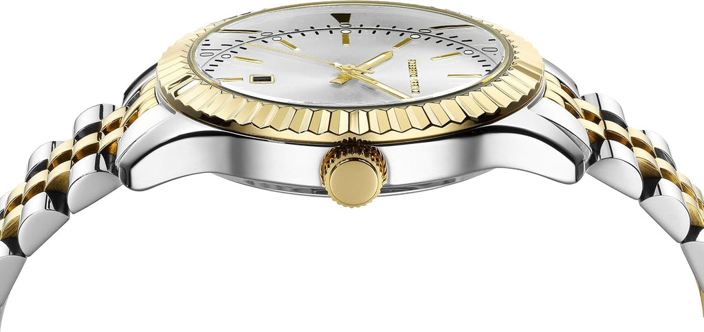 Roberto Marino Men's Luxury Watch – Gold Stainless Steel, Japanese Quartz, Blue Dial, 3 ATM Water Resistant