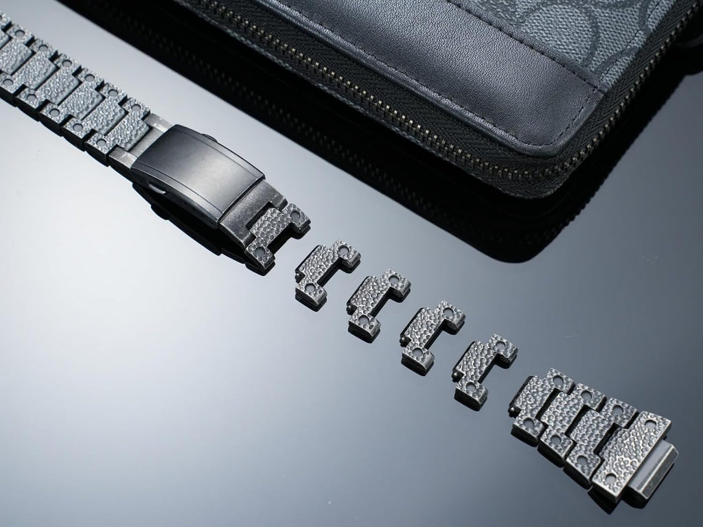 Compatible with Casio G-SHOCK Series DW5600, GMW-B5000, GA-2100 Hammered Finish Stainless Steel Case Set, Titanium Alloy Case Accessories