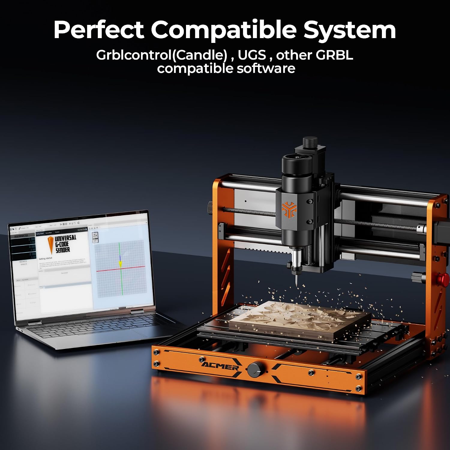 CNC Router Machine, ACMER Ascarva 3 S 500W CNC Milling Machine, Working Area 11.81' x 7.09' x 3.07' for Wood Plastic Metal Acrylic MDF Nylon Carving Cutting