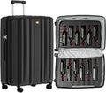 Suitcase for Wine With 12 Bottle Capacity, Durable Shipping Box, Travel Case With TSA Lock, Versatile Carrier, Removable Inserts and Silent Spinner Wheels (Midnight Black)