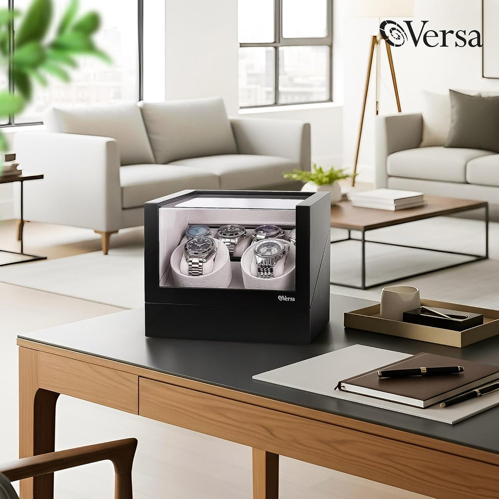 Versa Watch Winder with Storage, Automatic Watch Winder for Automatic Watches, Double Watch Winder with Storage, Compatible with Rolex