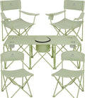 Camping Chair Set of 3, Outdoor Folding Camping Chairs for Heavy People with Cup Holder & Carry Bag,Collapsible Chair Include One Sofa Chair and Two Single Chair,Support up to 500lbs