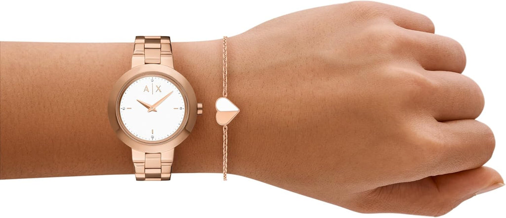 Armani Exchange A|X Women's Watch, Two-Hand Stainless Steel Watch for Women