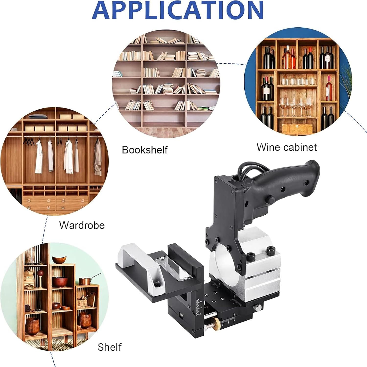 Mortising Machine, Invisible Fastener Slotting Bracket Router, Black MortiseTenon Jig, for Woodworking Furniture Splicing