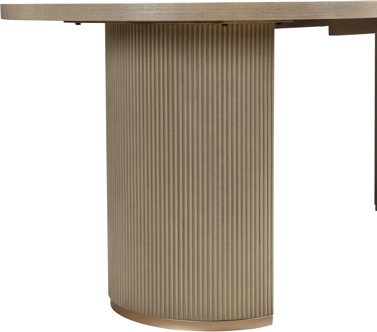 Christopher Knight Home Lancas Modern Minimalist Wooden Indoor Dining Table - Oval Top Pedestal Design - Dining Table Set for 6 - Light Ash Finish - Restaurant, Family Gatherings, Kitchen, Dining Room