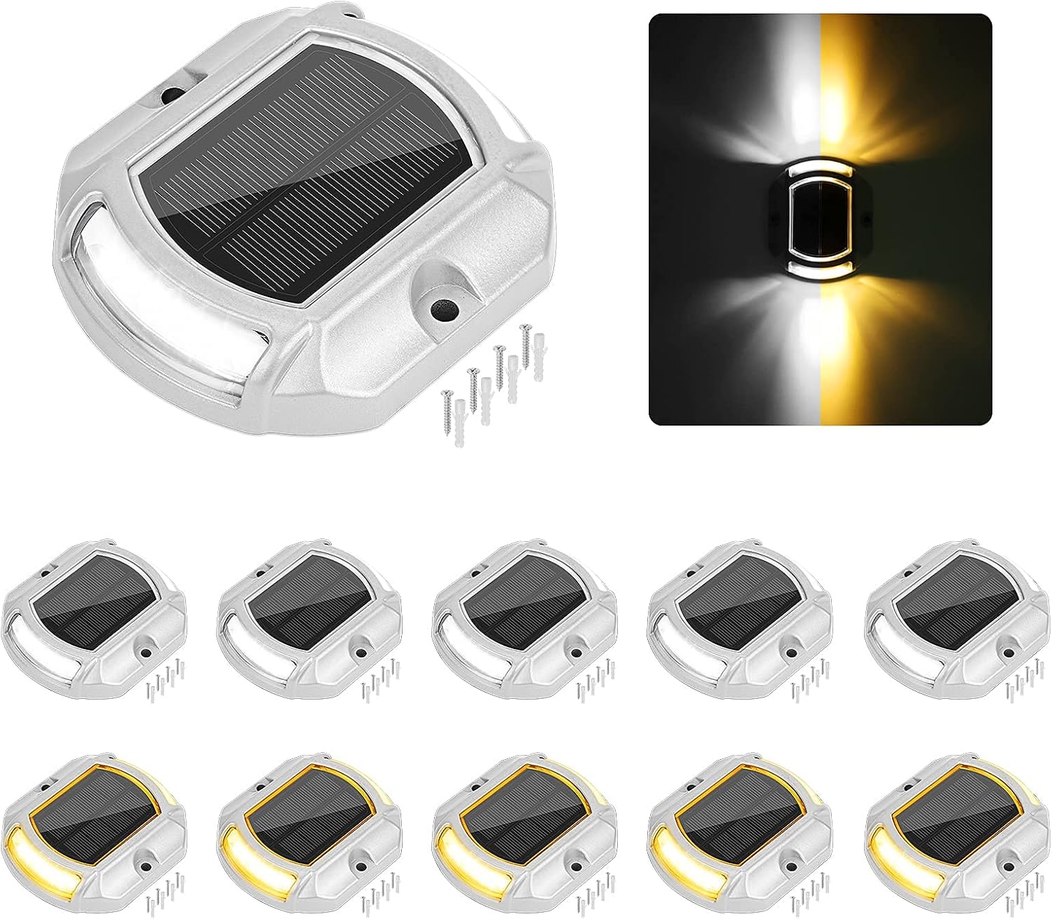 VOLISUN 28 Pack, Solar Driveway Dock Deck Lights