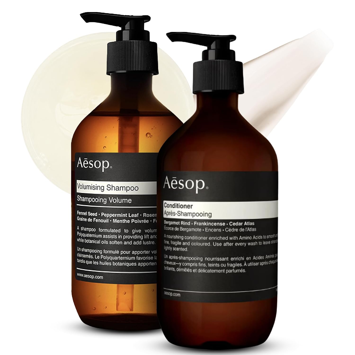 Aesop Volumizing Shampoo and Conditioner Set | Cleanses Hair and Scalp for Soft, Shiny, Fragrant Hair | Paraben-Free + Cruelty-Free | Set of 2 (16.9 oz + 17.5 oz)