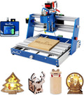 3018 CNC Machine All-Metal CNC Router Machine, with Offline Controller/Emergency-Stop 3 Axis Plastic Acrylic PCB PVC Wood Carving Milling Engraving Machine, XYZ Working Area 300x180x60mm