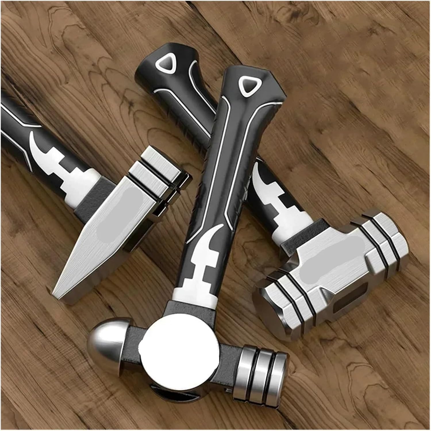 Heavy Duty Short Handle Octagonal Hammer High Carbon Steel Hand Tool Nail Hammer for Carpenter Woodworking(B)