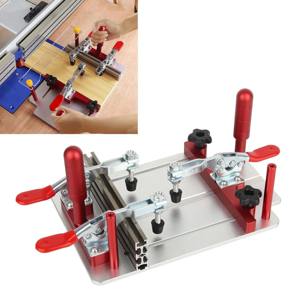 Router Table Coping Sled, Aluminum Router Table Coping Sled, Professional Rail Safety Coping Sled for Cabinet Door