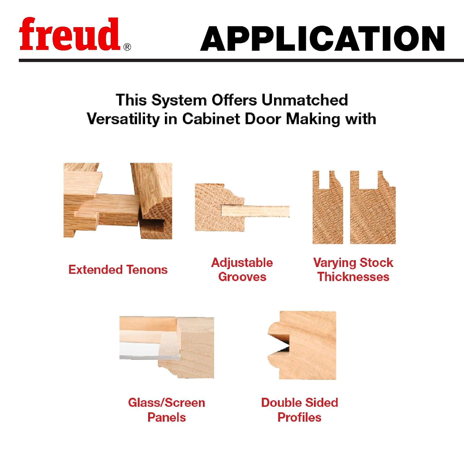 Freud 99-761: 1-11/16' (dia.) Premier Adjustable Rail & Stile Bit with 1/2' shank (ogee), 3-3/4' overall length