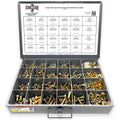 Grade 8 Hex Cap Screws Nuts Washers Fine Thread Zinc Yellow Assortment - 1269 Pieces
