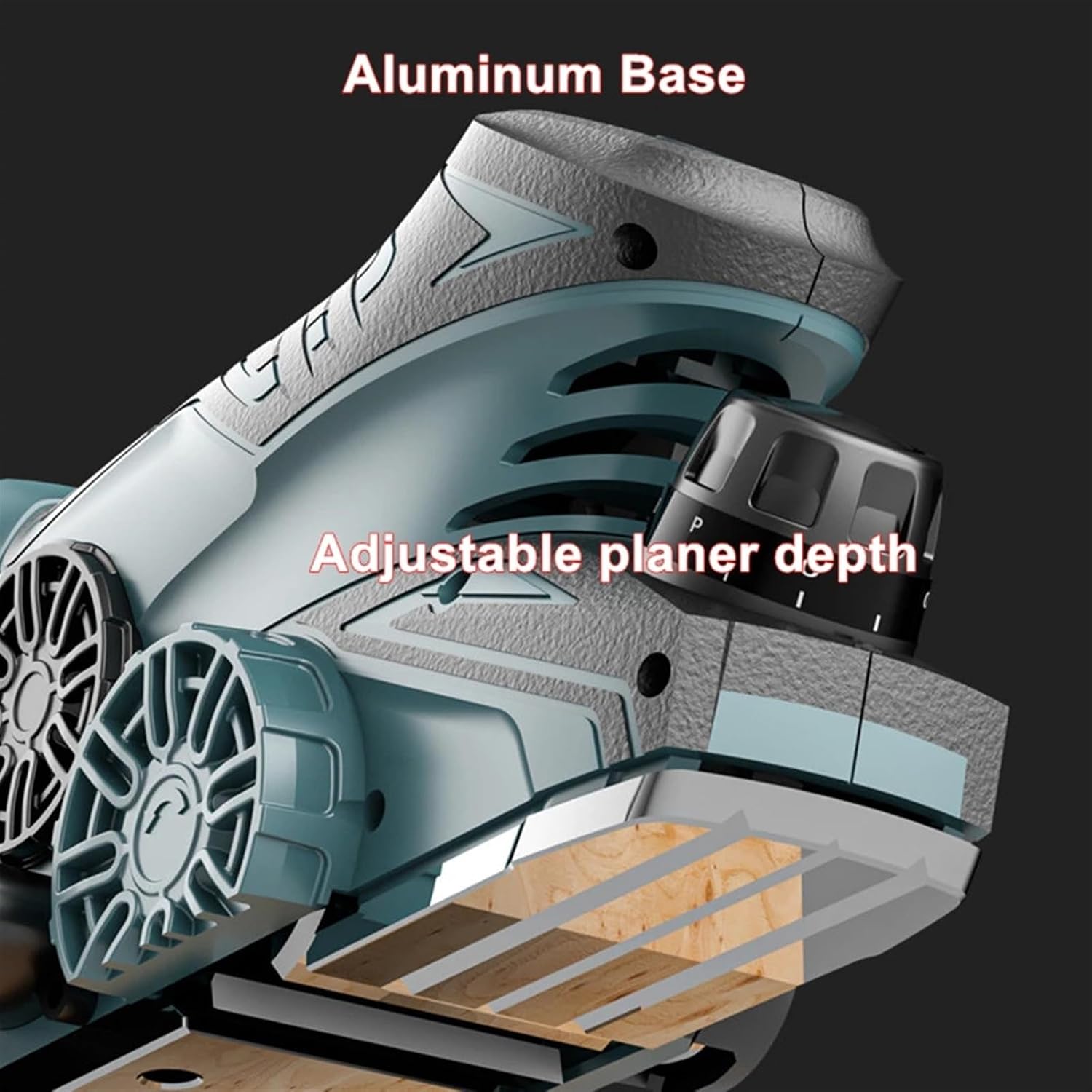 Electric Planer, Cordless Electric Planer Brushless Motor Electric Router Trimmer Wood Cutting Machine Woodworking Tool